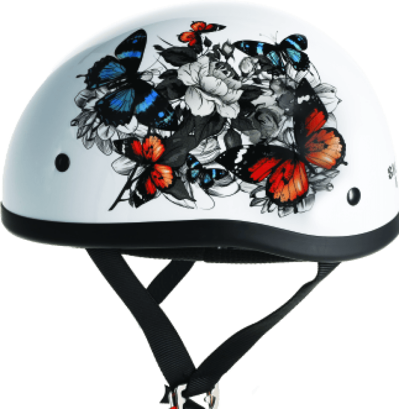 Bikers Choice Original White Rose Helmet